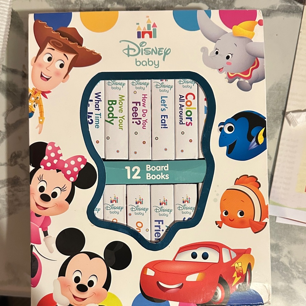 Disney Baby Board Book Set with Colorful Characters
